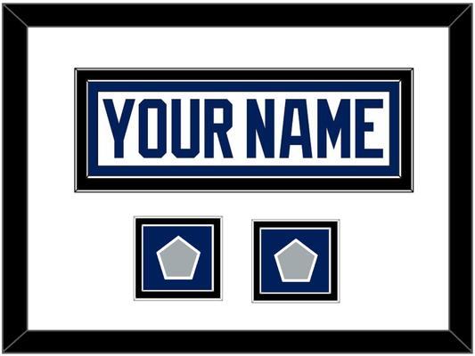 Tampa Bay Nameplate With 2020 & 2021 Stanley Cup Finals Patches - Road White - Signature Tier 1