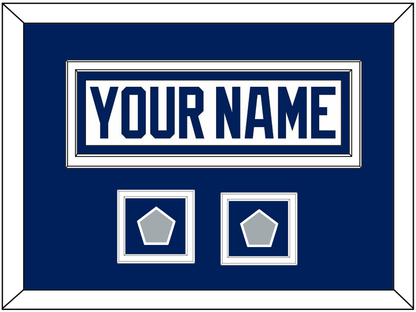 Tampa Bay Nameplate With 2020 & 2021 Stanley Cup Champions Patches - Road White - Signature Tier 3