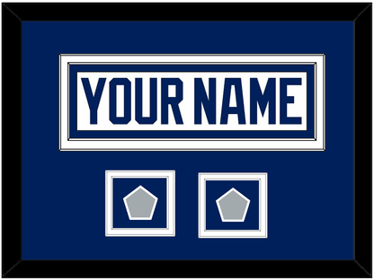 Tampa Bay Nameplate With 2020 & 2021 Stanley Cup Finals Patches - Road White - Signature Tier 3