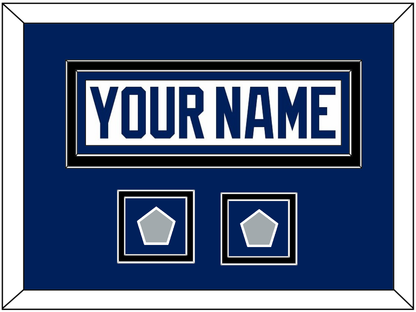 Tampa Bay Nameplate With 2020 & 2021 Stanley Cup Champions Patches - Road White - Signature Tier 5