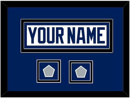 Tampa Bay Nameplate With 2020 & 2021 Stanley Cup Finals Patches - Road White - Signature Tier 5