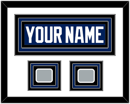 Tampa Bay Nameplate With 2020 & 2021 Stanley Cup Champions Patches - Home Blue - Premier Tier 1