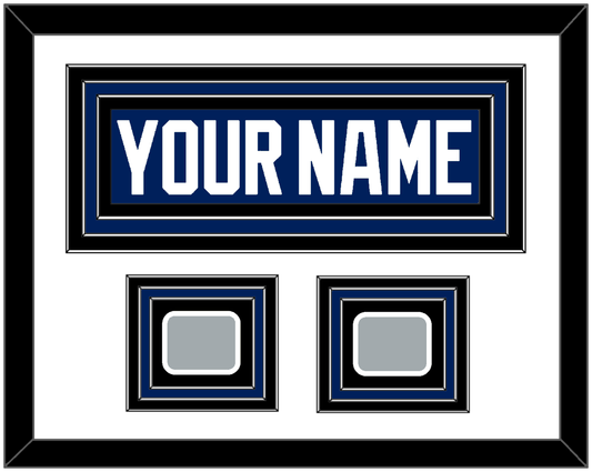 Tampa Bay Nameplate With 2020 & 2021 Stanley Cup Champions Patches - Home Blue - Premier Tier 1