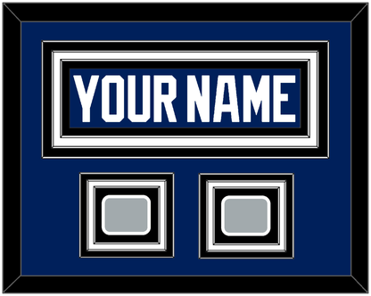 Tampa Bay Nameplate With 2020 & 2021 Stanley Cup Finals Patches - Home Blue - Premier Tier 5