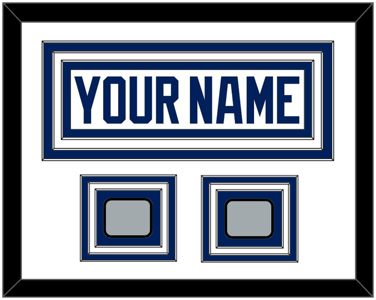 Tampa Bay Nameplate With 2020 & 2021 Stanley Cup Champions Patches - Road White - Premier Tier 1