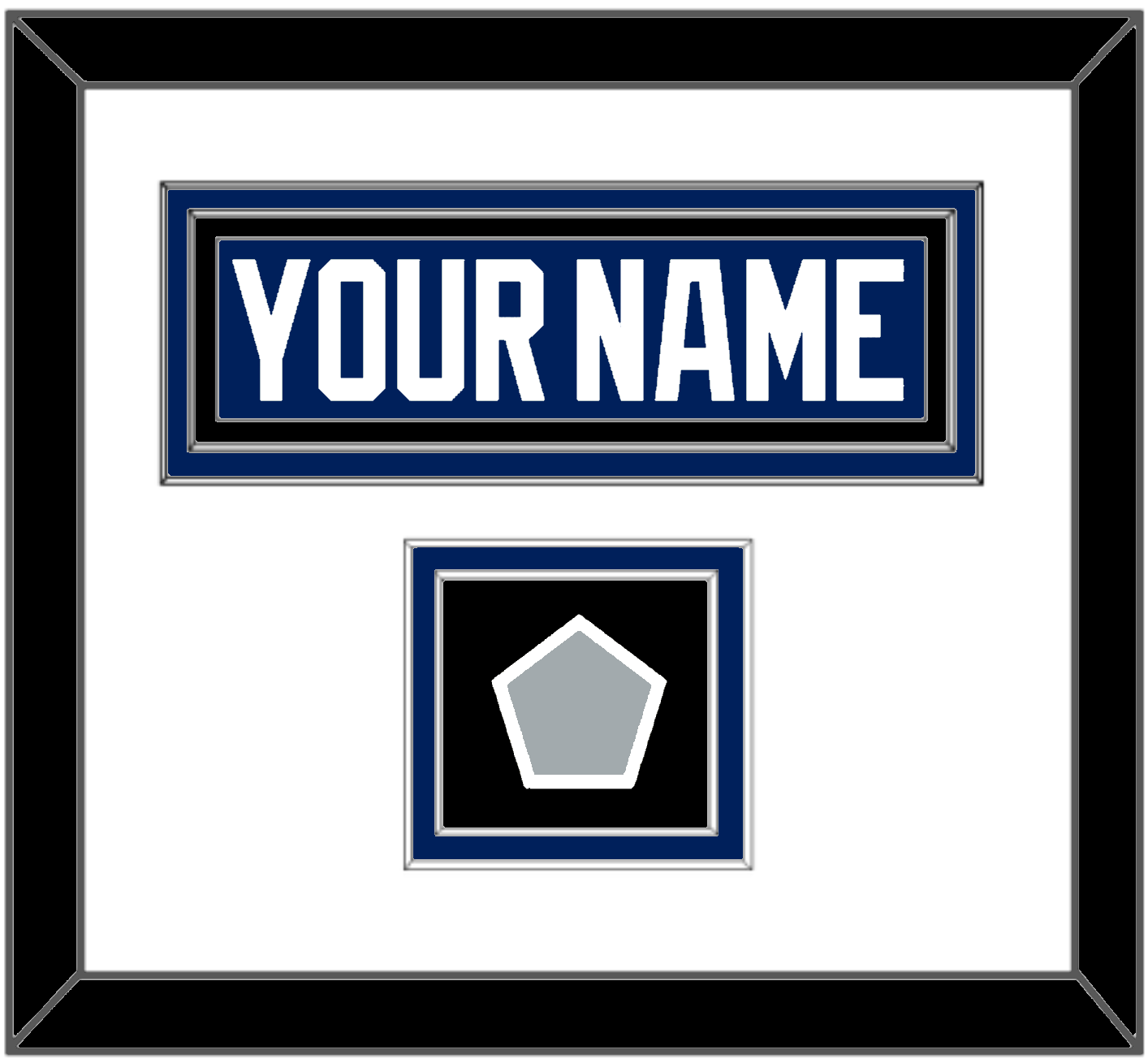 Tampa Bay Nameplate & 2020 Or 2021 Stanley Cup Finals Patch - Home Blue - Signature Tier 2
