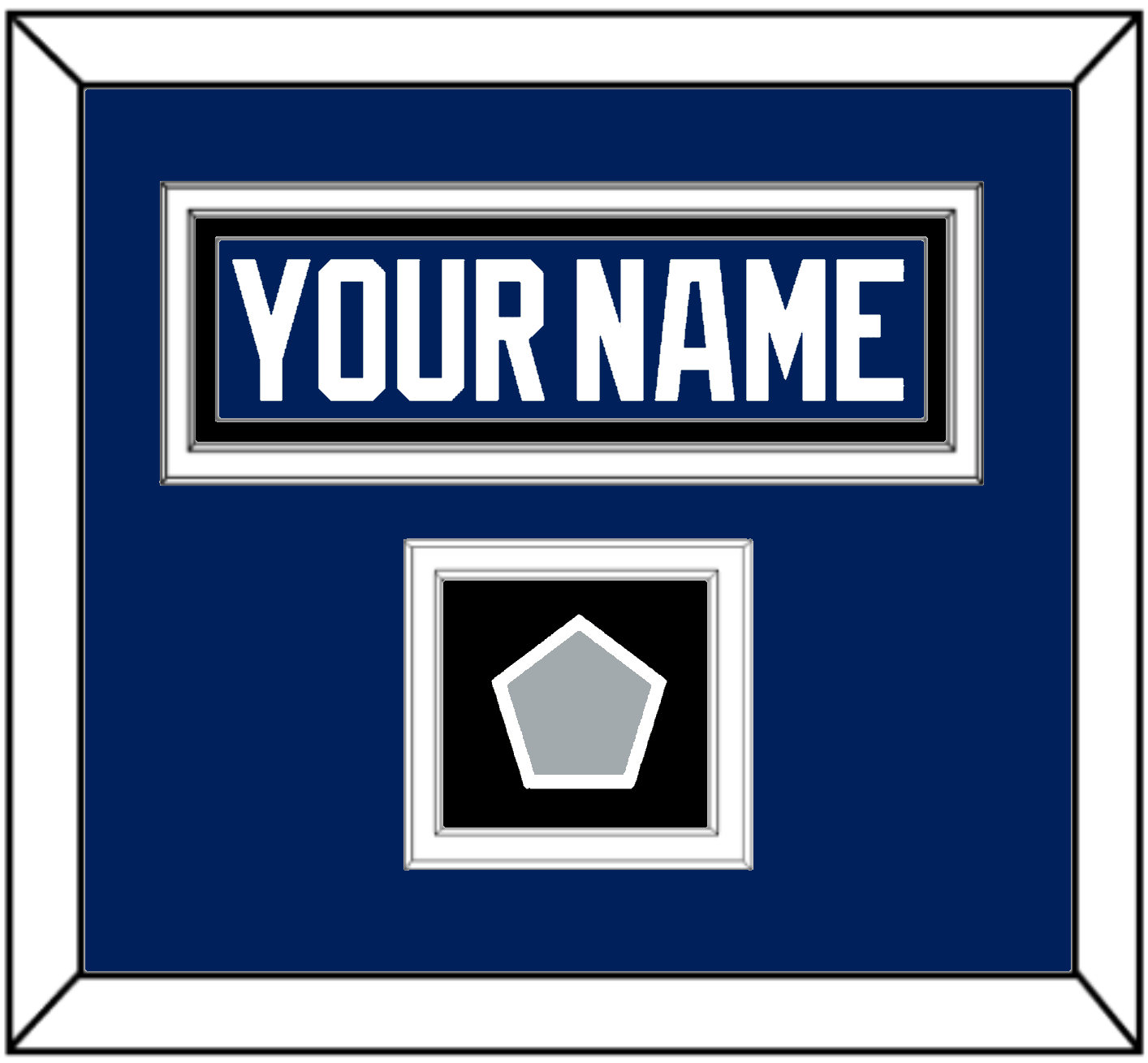 Tampa Bay Nameplate & 2020 Or 2021 Stanley Cup Finals Patch - Home Blue - Signature Tier 3