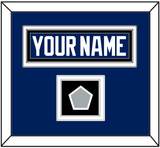 Tampa Bay Nameplate & 2020 Or 2021 Stanley Cup Champions Patch - Home Blue - Double Mat 3