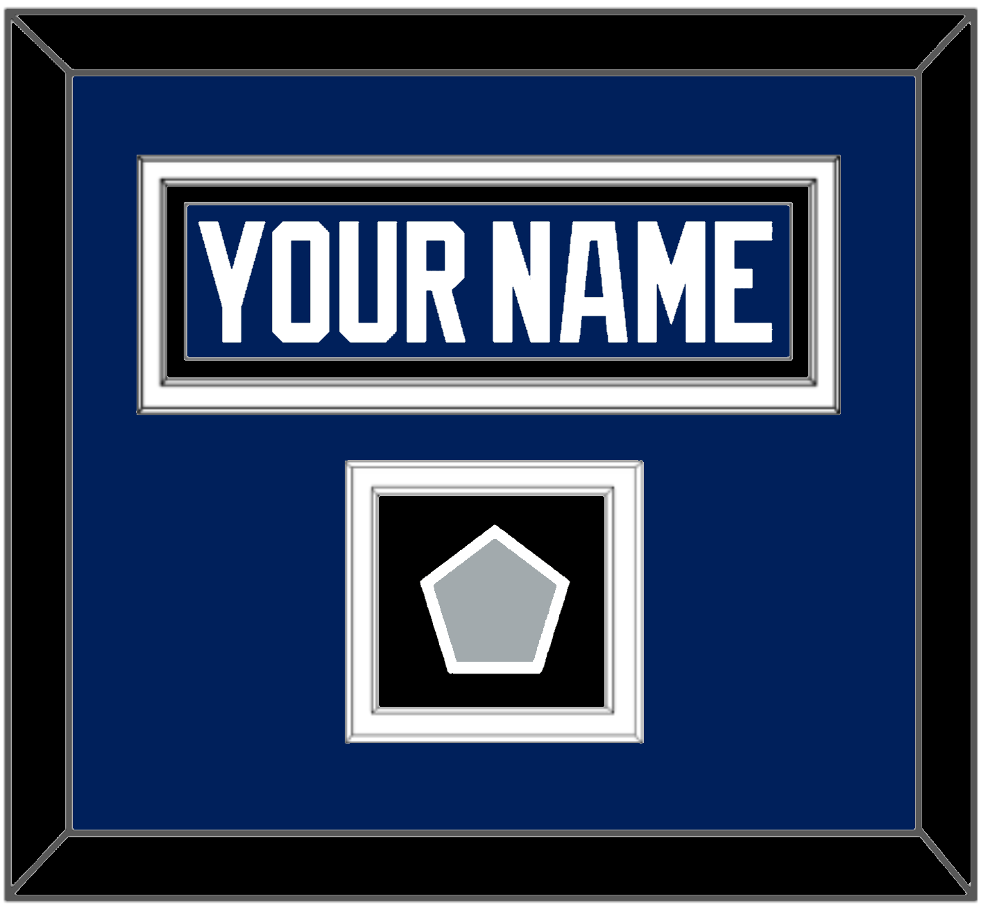 Tampa Bay Nameplate & 2020 Or 2021 Stanley Cup Champions Patch - Home Blue - Signature Tier 3