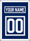 Toronto Nameplate & Number (Back) - Home Blue (2010-2016) - Double Mat 1