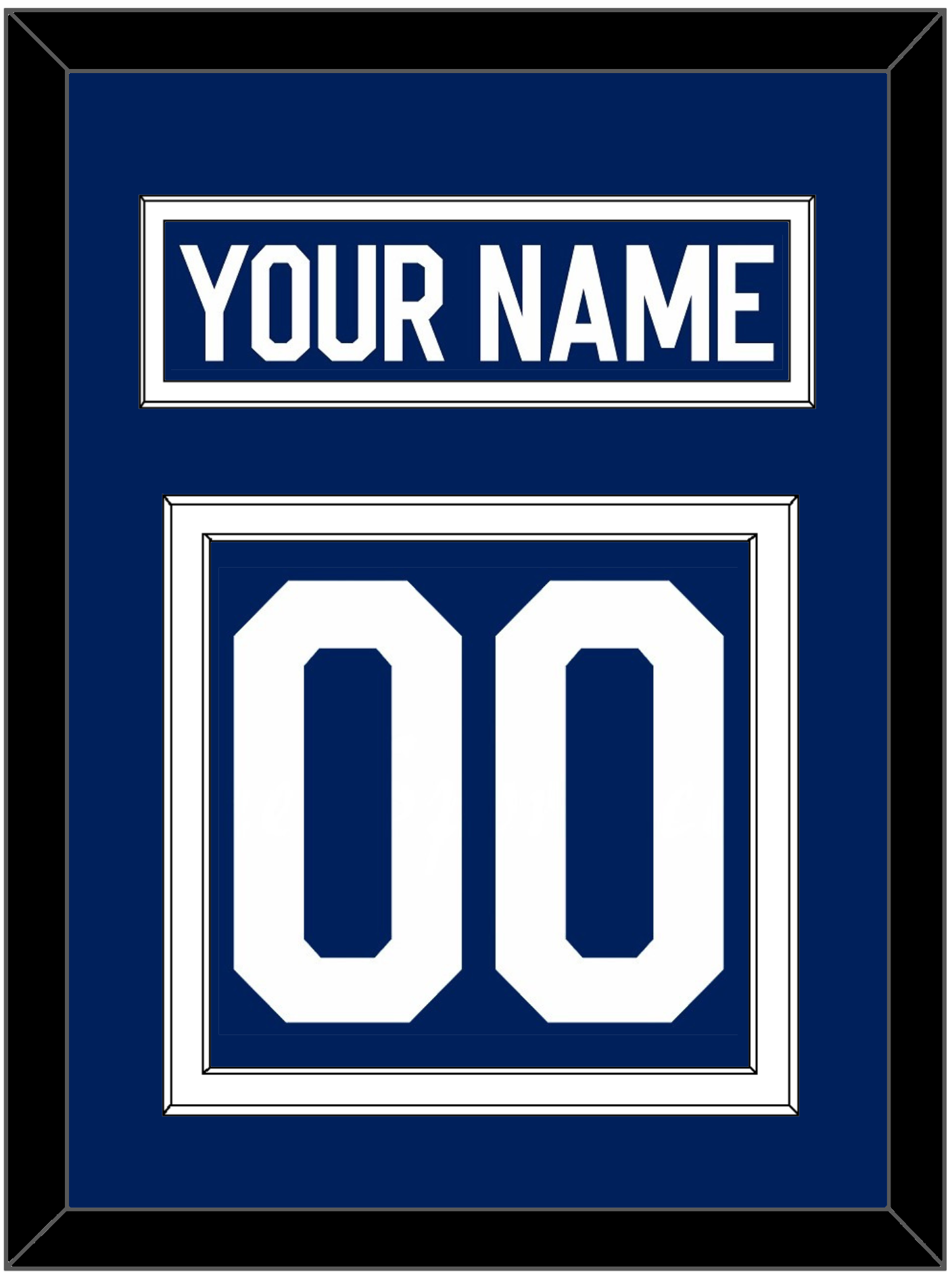 Toronto Nameplate & Number (Back) - Home Blue (2010-2016) - Signature Tier 1