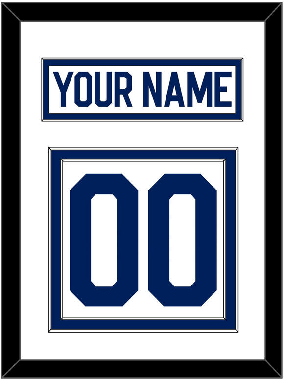 Toronto Nameplate & Number (Back) - Road White - Double Mat 1