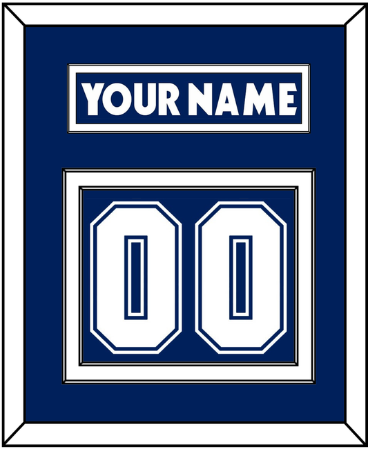 Toronto Nameplate & Number (Back) - Home Blue (2007-2010) - Signature Tier 1