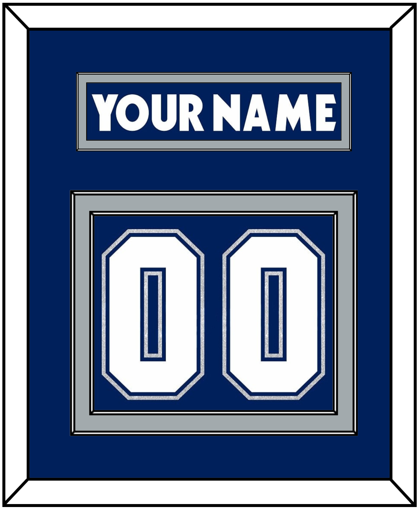 Toronto Nameplate & Number (Back) - Road/Home Blue (2000-2007) - Signature Tier 2