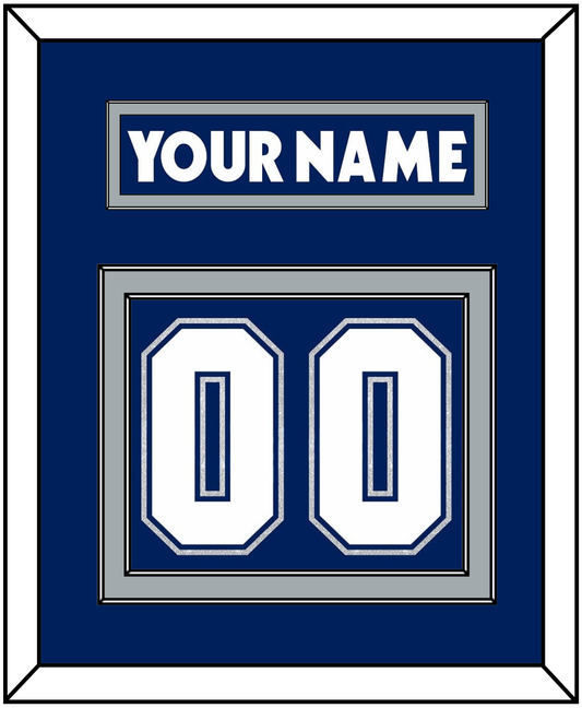 Toronto Nameplate & Number (Back) - Road/Home Blue (2000-2007) - Signature Tier 2