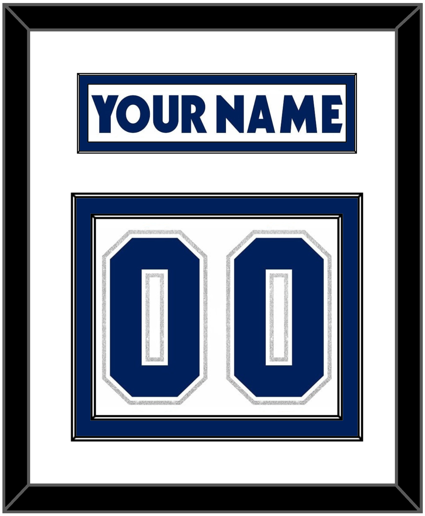 Toronto Nameplate & Number (Back) - Home/Road White (2000-2007) - Signature Tier 1
