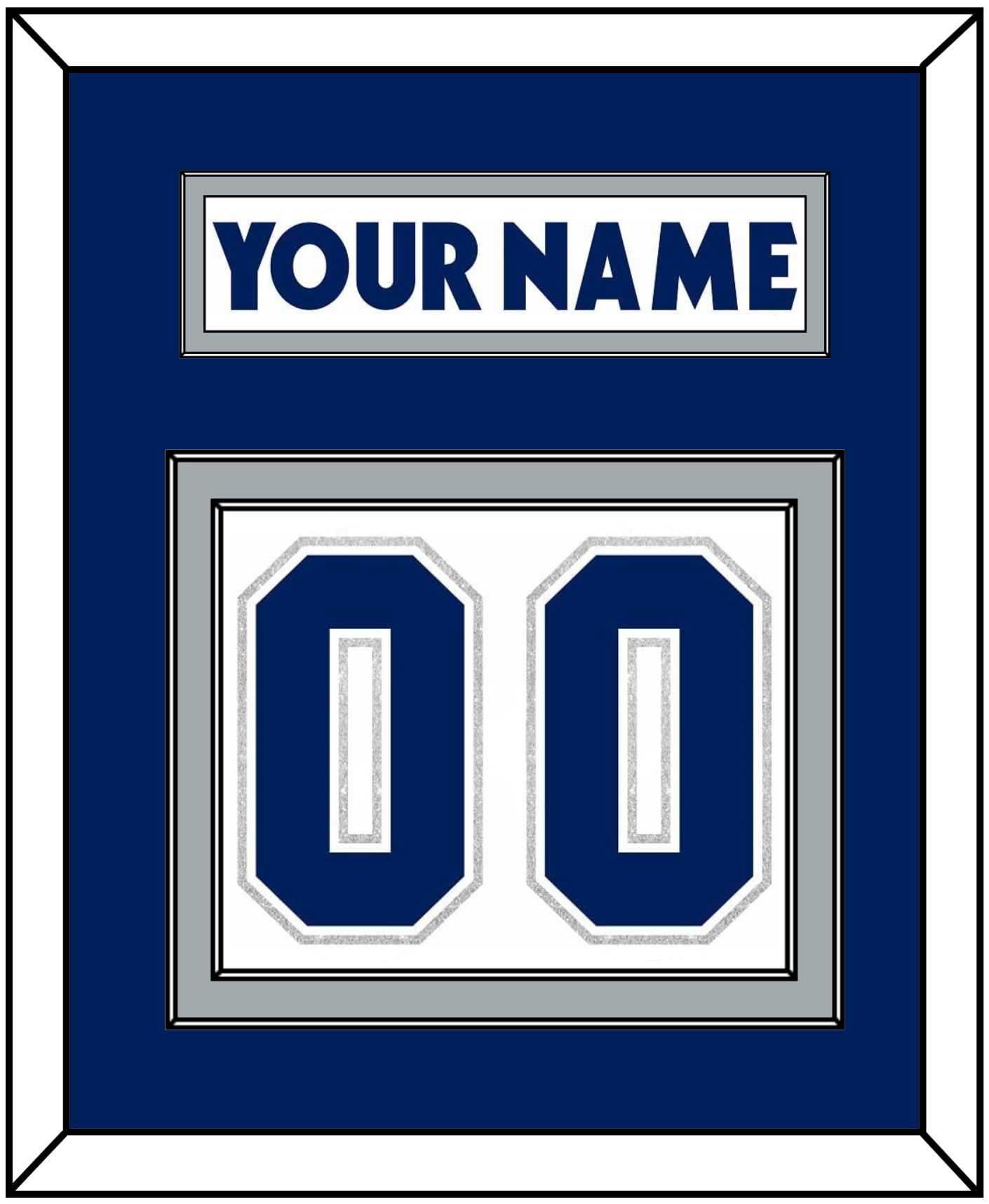 Toronto Nameplate & Number (Back) - Home/Road White (2000-2007) - Signature Tier 2