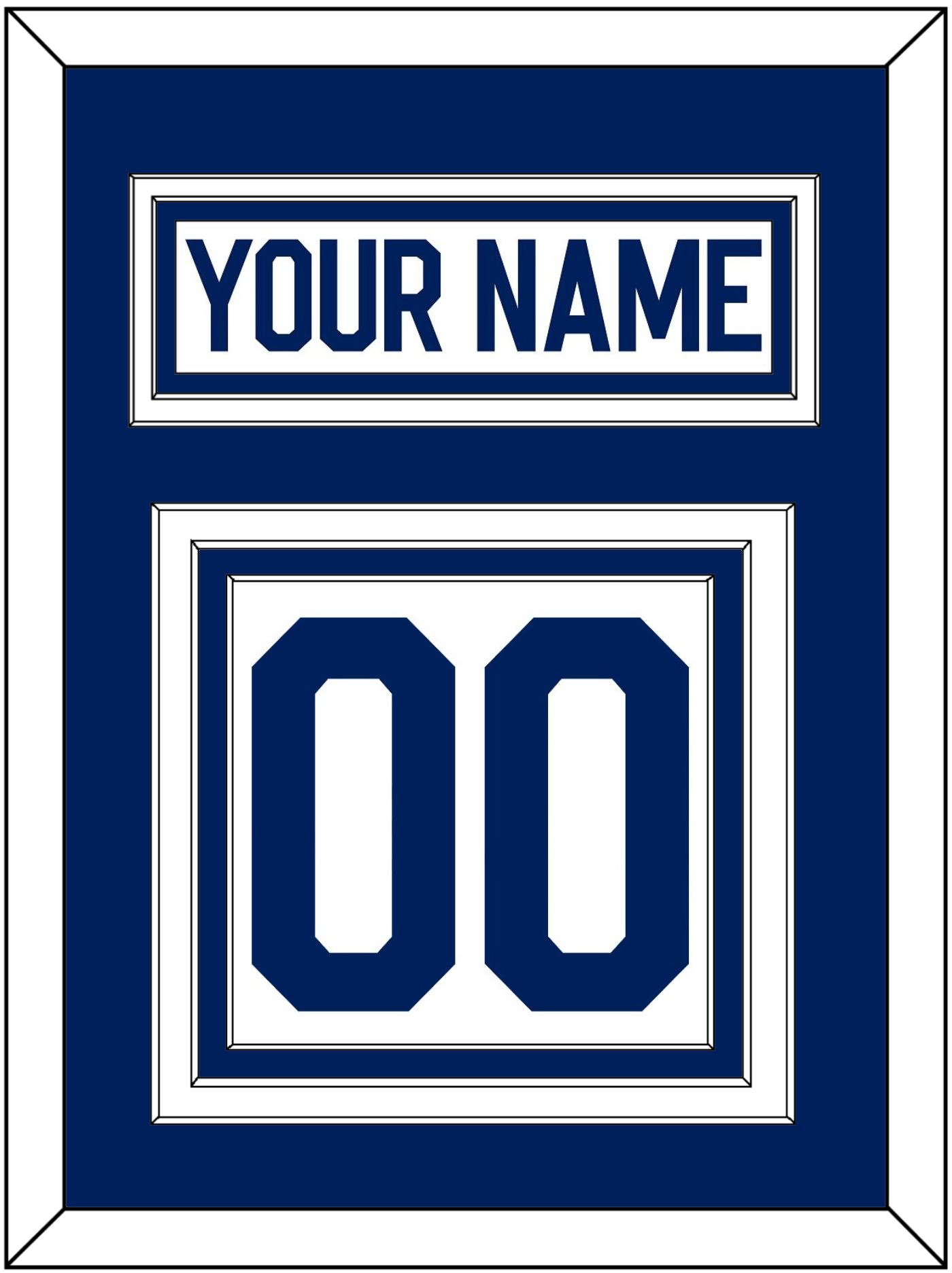 Toronto Nameplate & Number (Back) - Road White - Premier Tier 1
