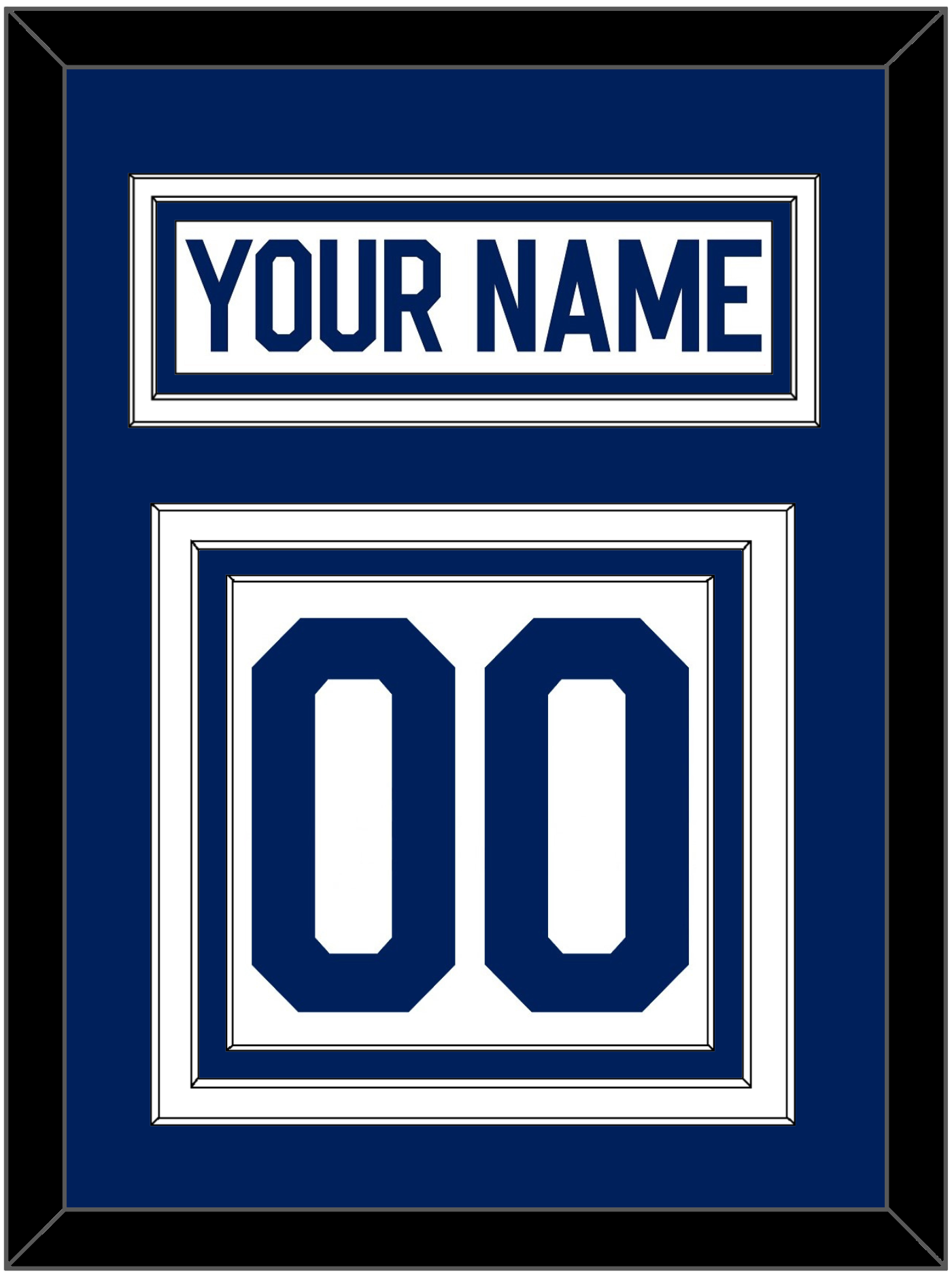 Toronto Nameplate & Number (Back) - Road White - Premier Tier 1