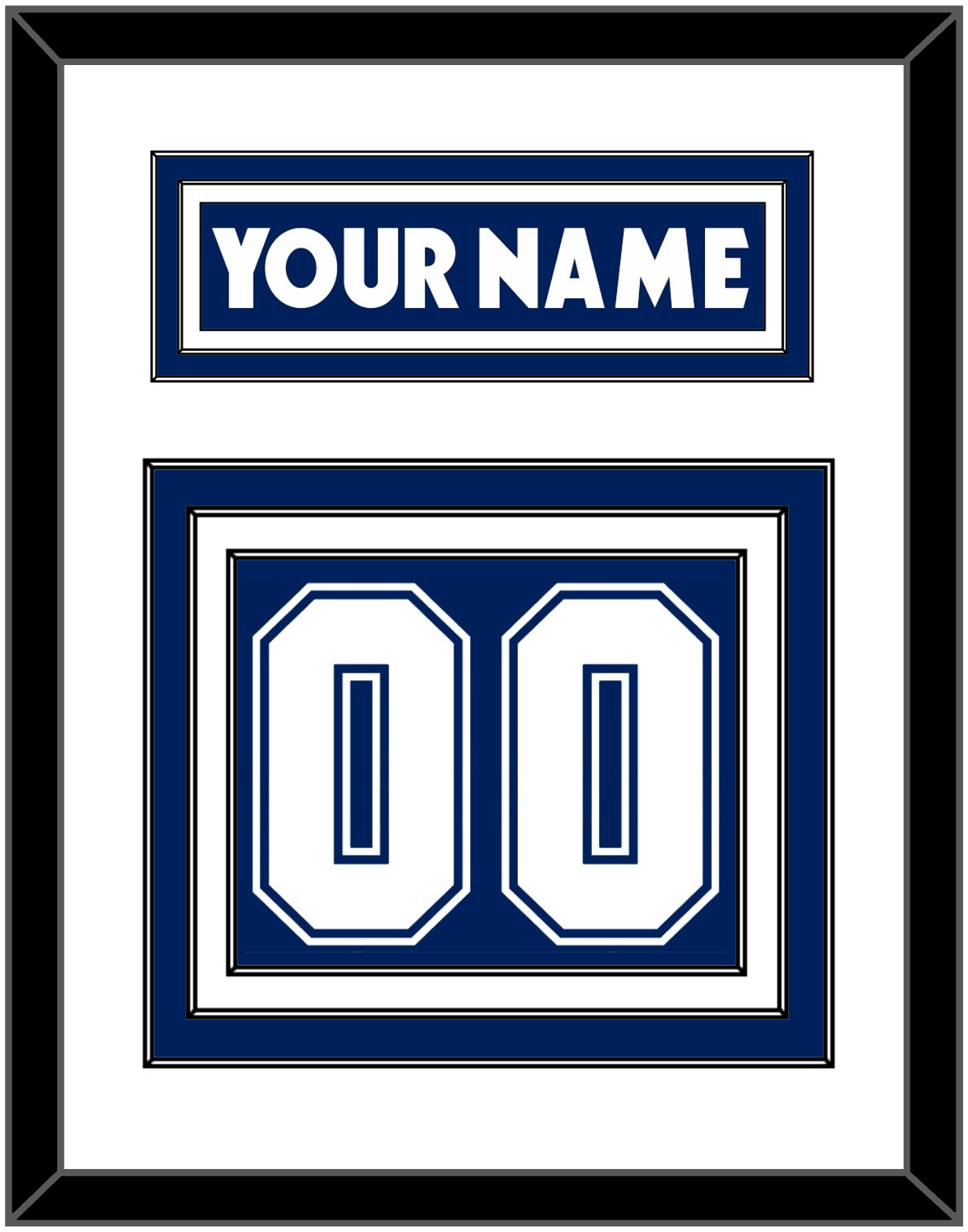 Toronto Nameplate & Number (Back) - Home Blue (2007-2010) - Premier Tier 1