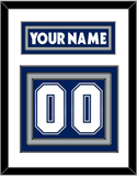 Toronto Nameplate & Number (Back) - Road/Home Blue (2000-2007) - Triple Mat 1