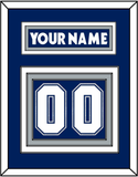 Toronto Nameplate & Number (Back) - Road/Home Blue (2000-2007) - Triple Mat 2