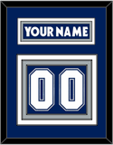 Toronto Nameplate & Number (Back) - Road/Home Blue (2000-2007) - Triple Mat 2