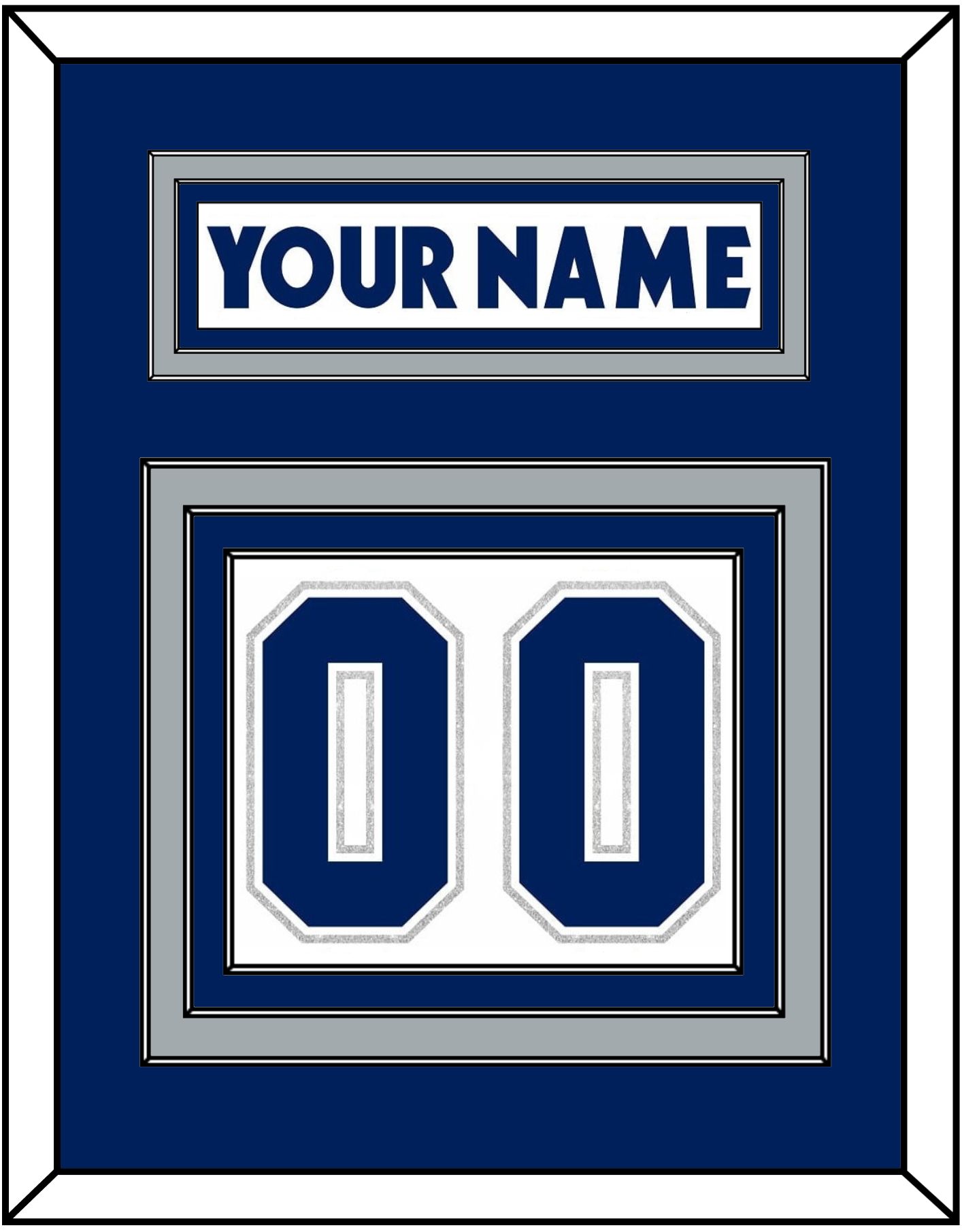 Toronto Nameplate & Number (Back) - Home/Road White (2000-2007) - Premier Tier 2