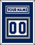 Toronto Nameplate & Number (Back) - Home/Road White (2000-2007) - Triple Mat 2