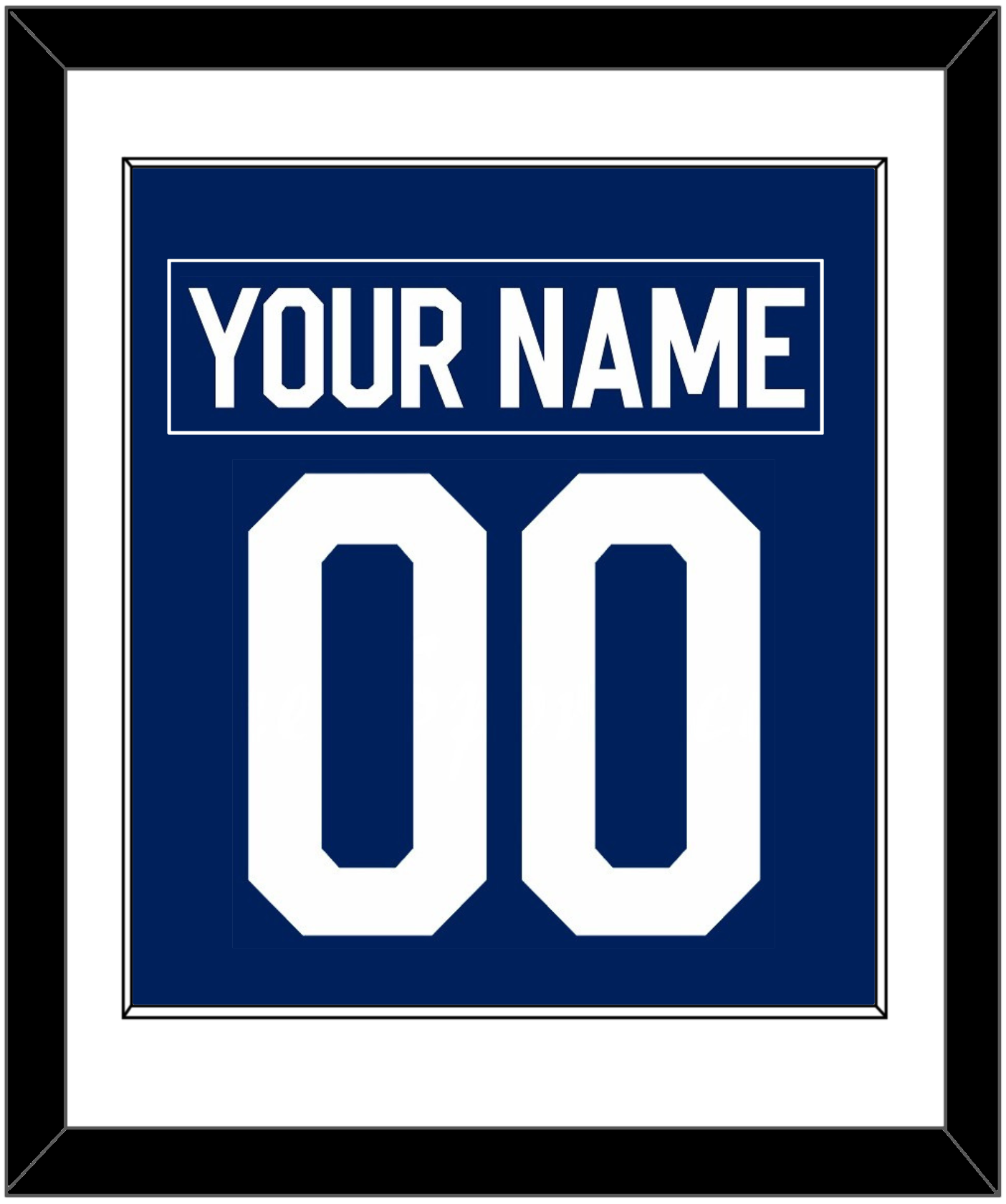 Toronto Nameplate & Number (Back) Combined - Home Blue (2010-2016) - Essential Tier 1