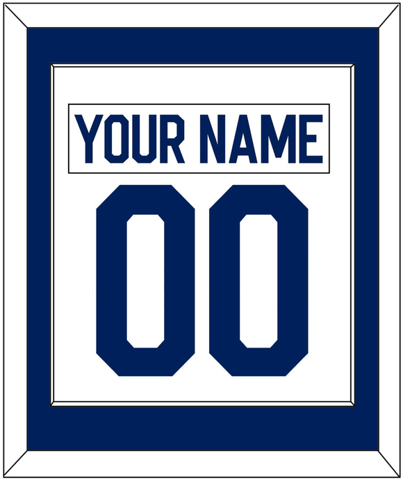 Toronto Nameplate & Number (Back) Combined - Road White - Single Mat 1