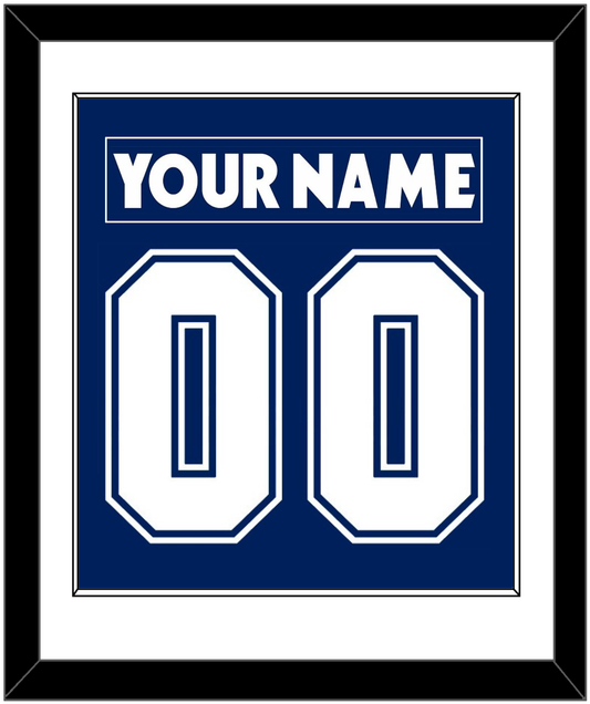 Toronto Nameplate & Number (Back) Combined - Home Blue (2007-2010) - Essential Tier 1