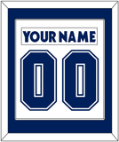 Toronto Nameplate & Number (Back) Combined - Road White (2007-2010) - Single Mat 1