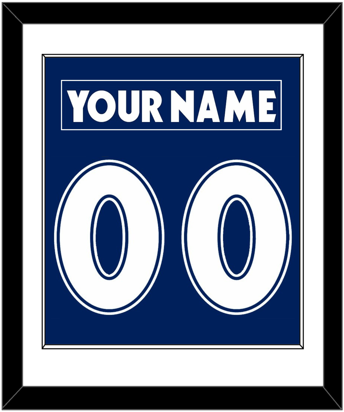 Toronto Nameplate & Number (Back) Combined - Road Blue (1997-2000) - Essential Tier 1