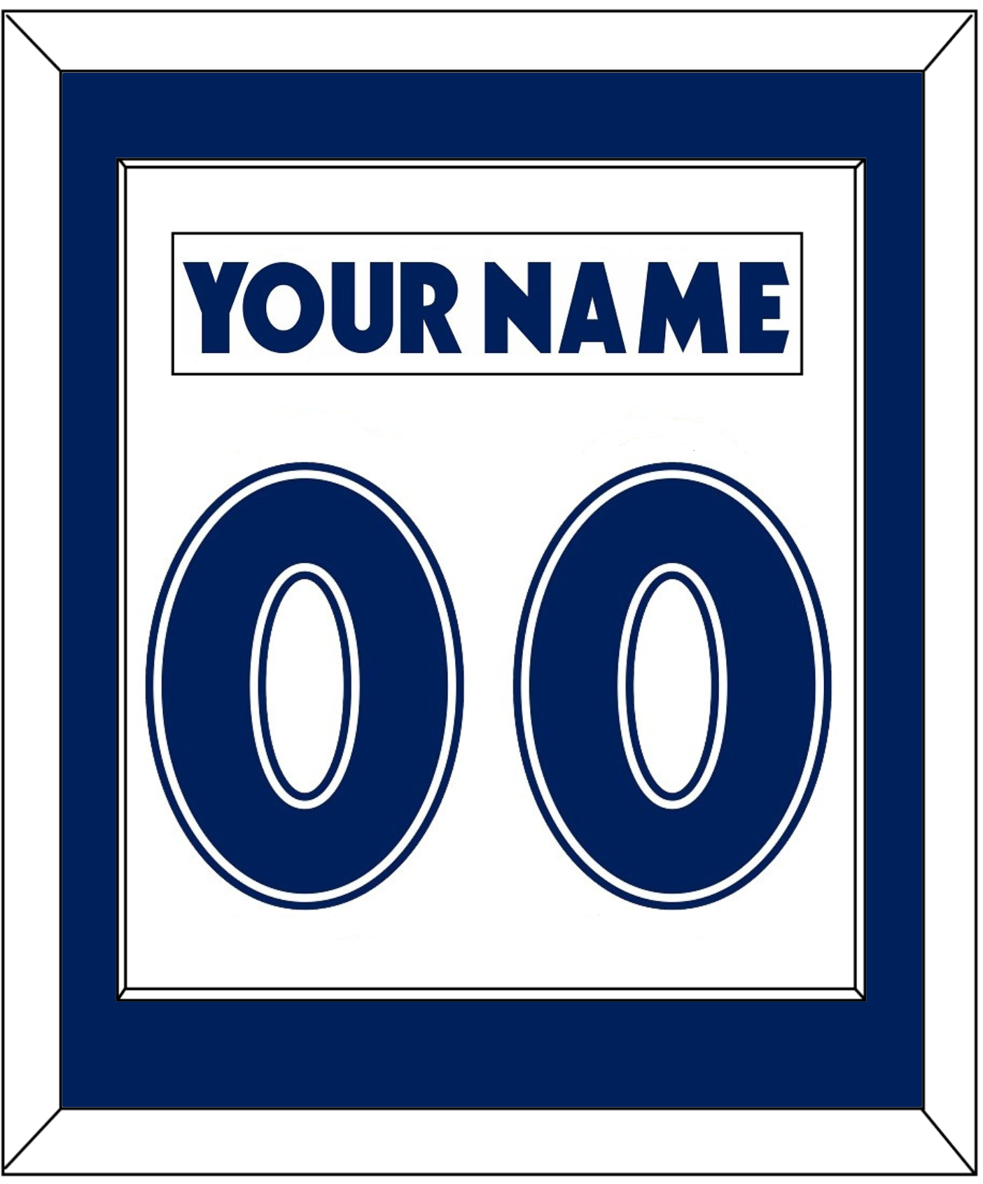 Toronto Nameplate & Number (Back) Combined - Home White (1997-2000) - Essential Tier 1