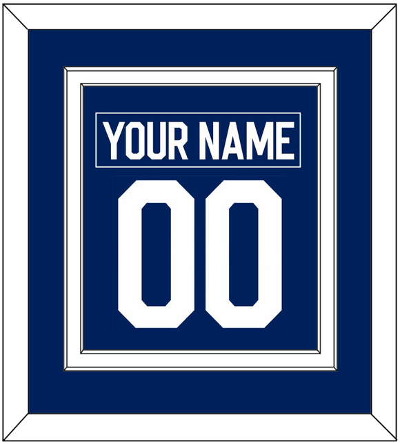 Toronto Nameplate & Number (Back) Combined - Home Blue - Double Mat 1