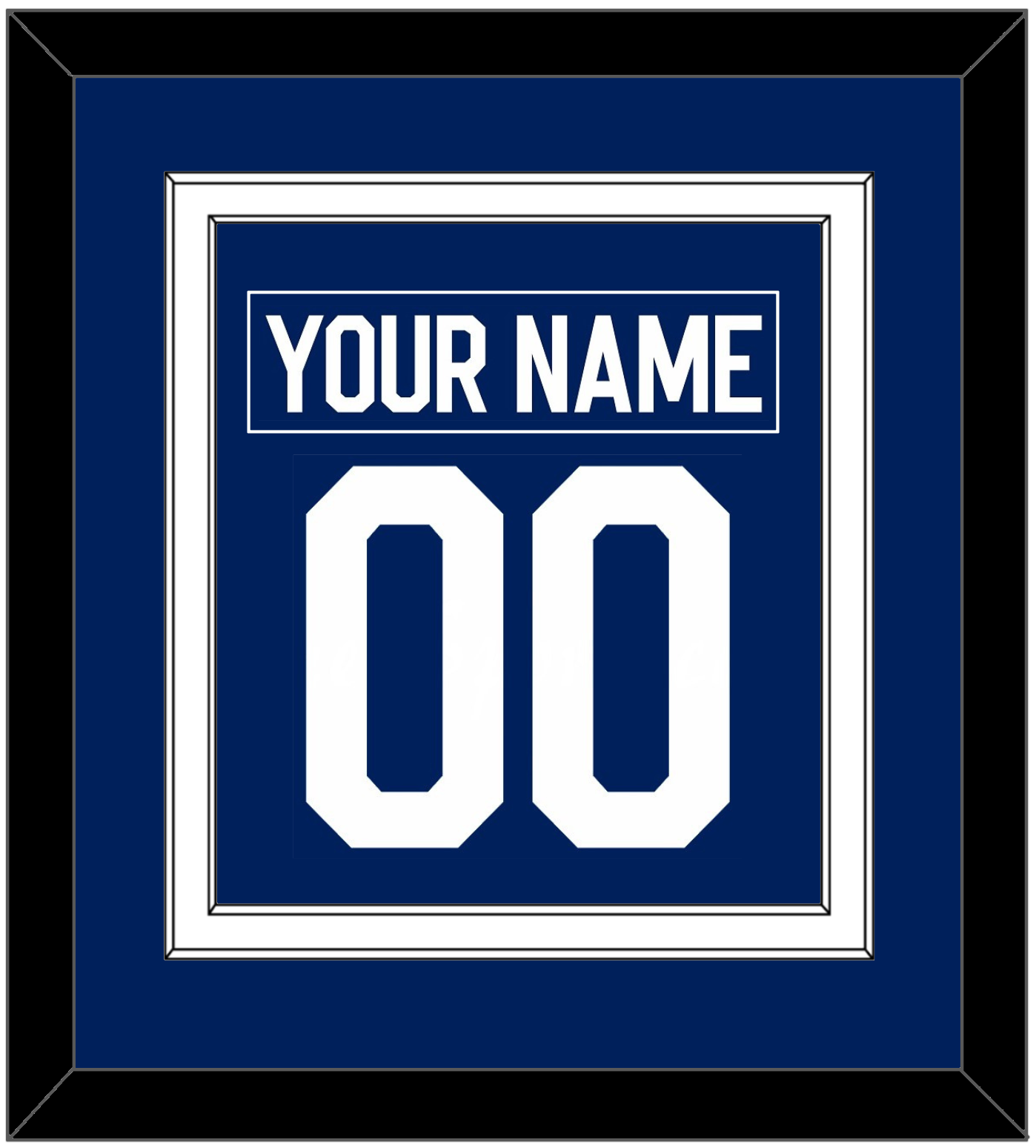 Toronto Nameplate & Number (Back) Combined - Home Blue (2010-2016) - Signature Tier 1