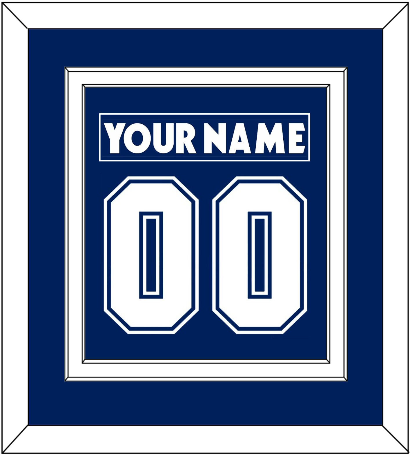 Toronto Nameplate & Number (Back) Combined - Home Blue (2007-2010) - Signature Tier 1