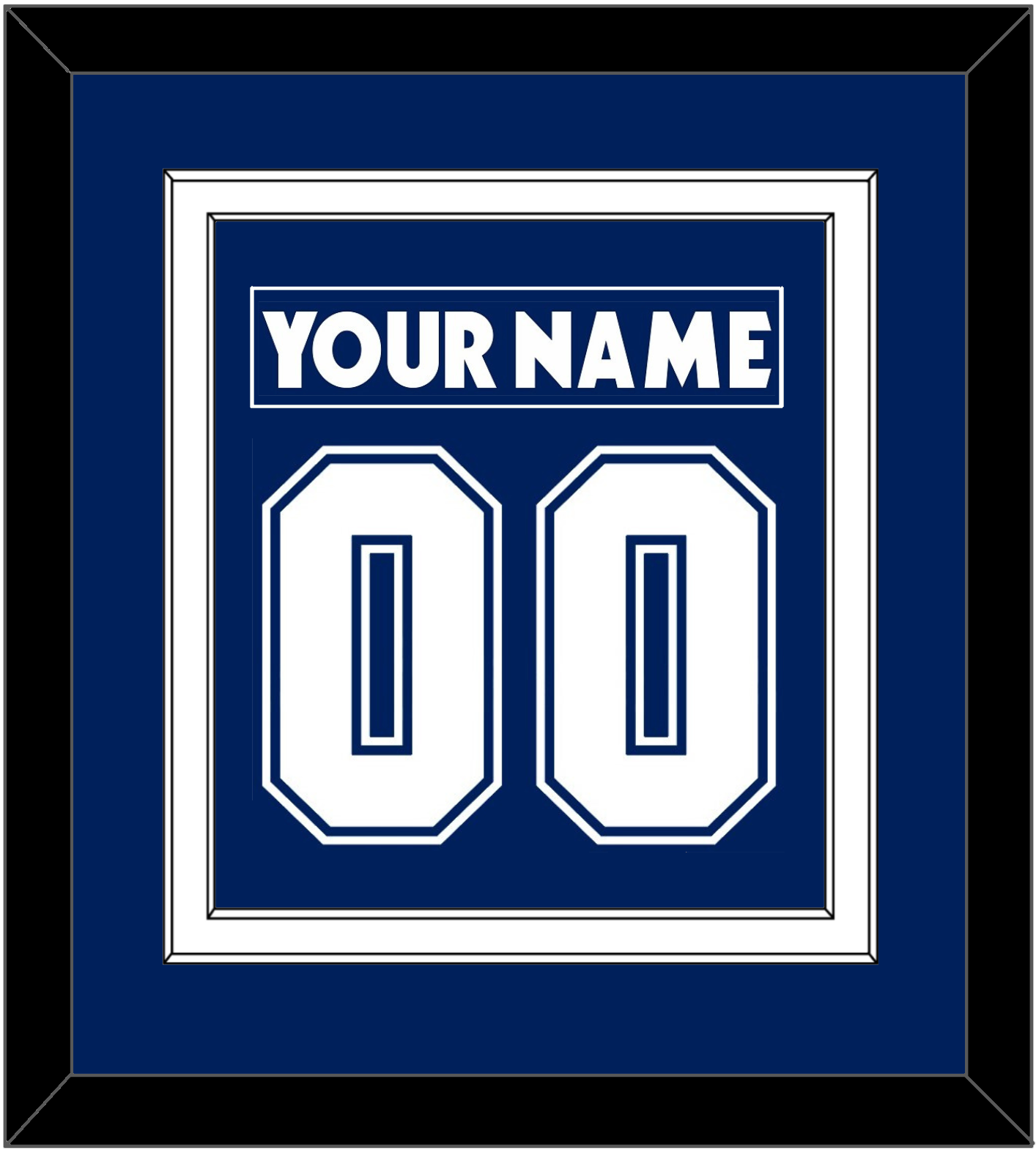 Toronto Nameplate & Number (Back) Combined - Home Blue (2007-2010) - Signature Tier 1