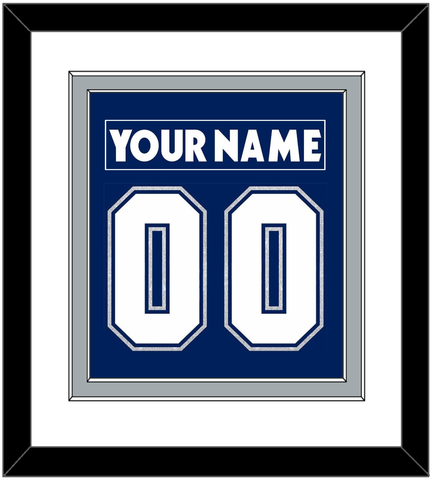 Toronto Nameplate & Number (Back) Combined - Road/Home Blue (2000-2007) - Signature Tier 1