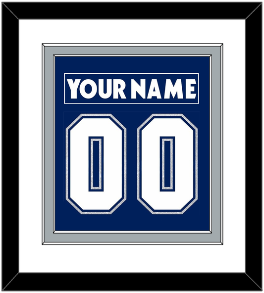 Toronto Nameplate & Number (Back) Combined - Road/Home Blue (2000-2007) - Signature Tier 1