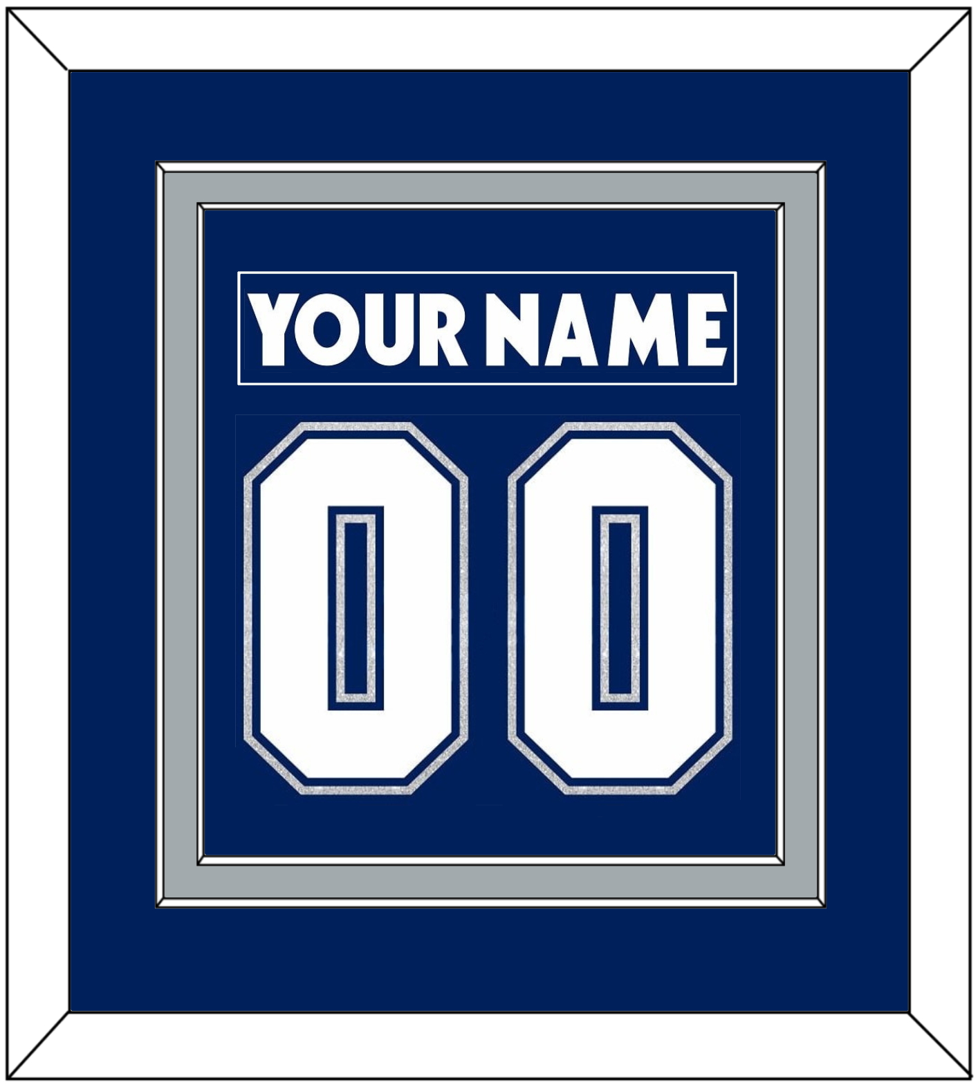 Toronto Nameplate & Number (Back) Combined - Road/Home Blue (2000-2007) - Signature Tier 2