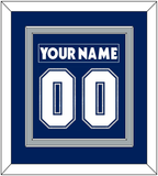 Toronto Nameplate & Number (Back) Combined - Road/Home Blue (2000-2007) - Double Mat 2
