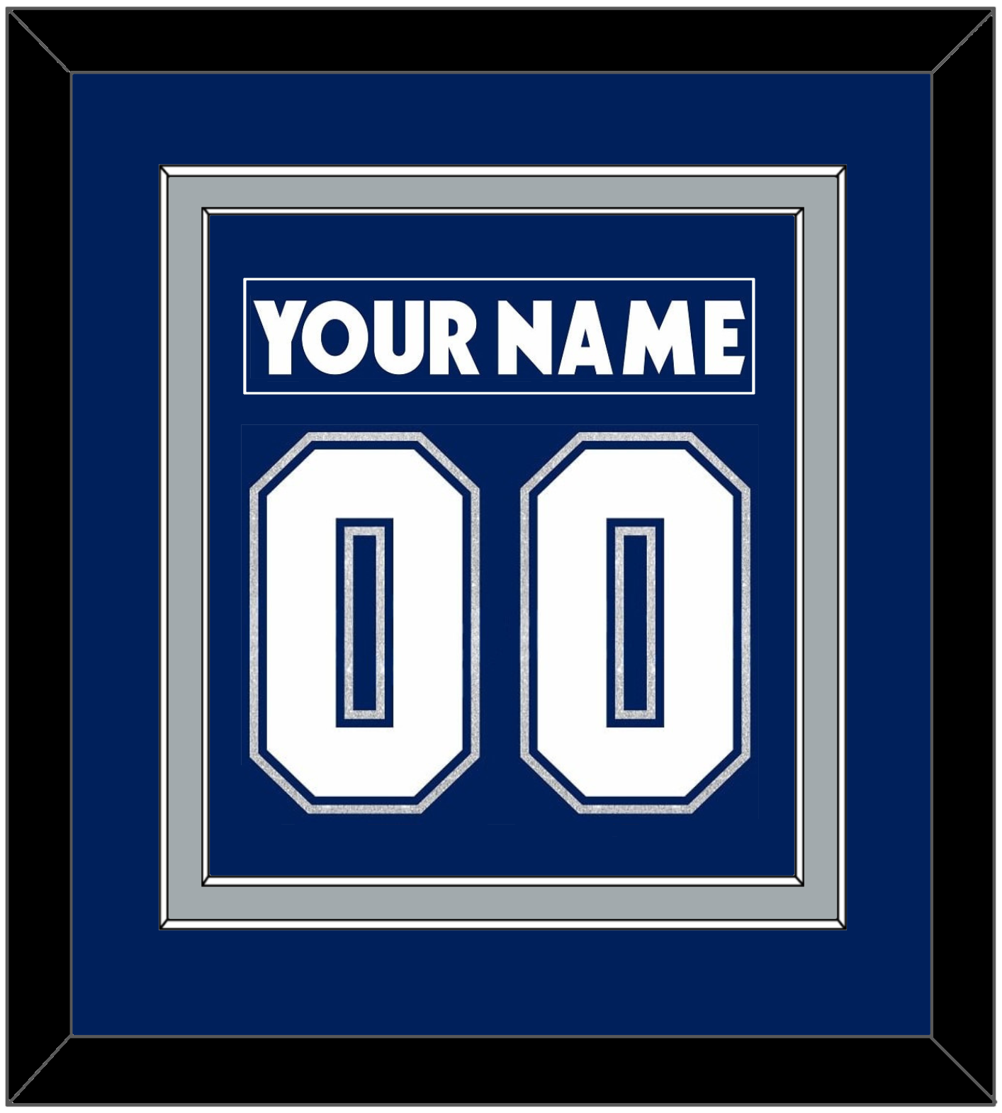 Toronto Nameplate & Number (Back) Combined - Road/Home Blue (2000-2007) - Signature Tier 2