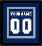 Toronto Nameplate & Number (Back) Combined - Road/Home Blue (2000-2007) - Double Mat 2