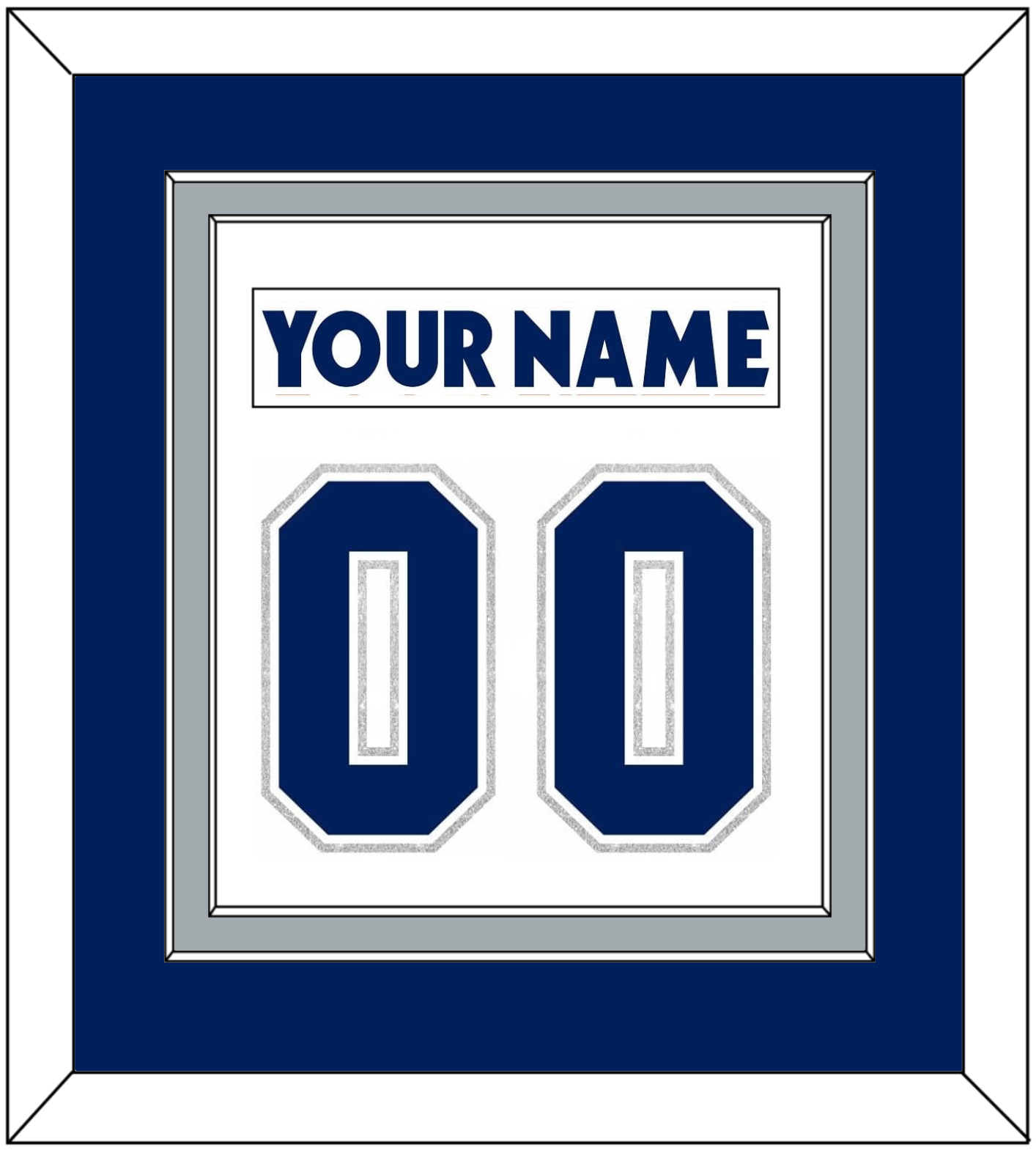 Toronto Nameplate & Number (Back) Combined - Home/Road White (2000-2007) - Signature Tier 2