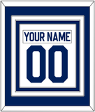 Toronto Nameplate & Number (Back) Combined - Road White (2010-2016) - Triple Mat 1