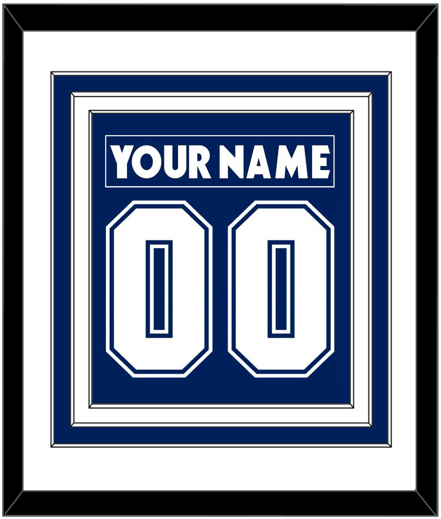 Toronto Nameplate & Number (Back) Combined - Home Blue (2007-2010) - Premier Tier 1