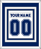 Toronto Nameplate & Number (Back) Combined - Road White (2007-2010) - Triple Mat 1