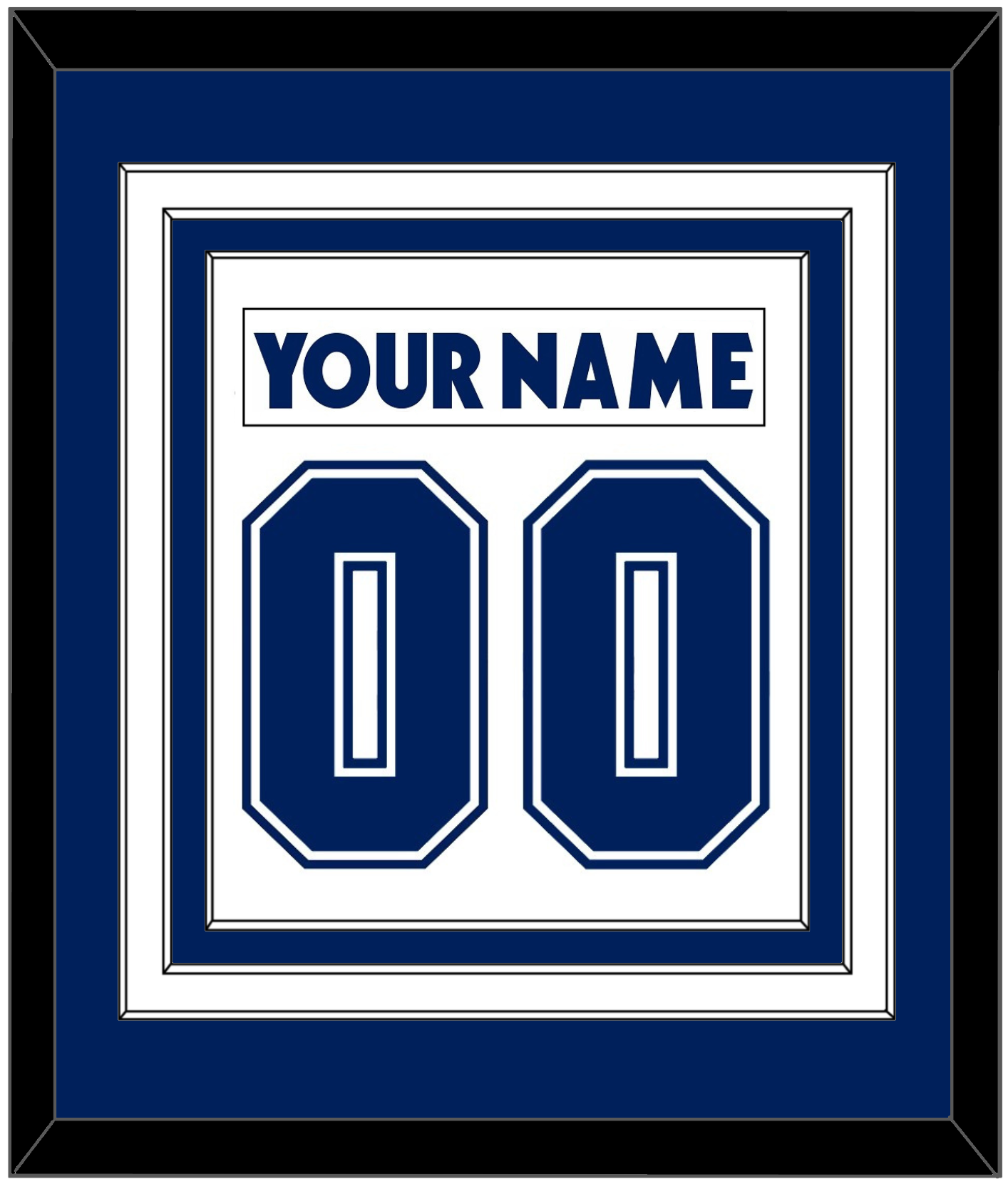 Toronto Nameplate & Number (Back) Combined - Road White (2007-2010) - Premier Tier 1